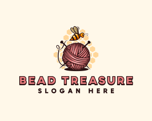 Honey Bee Yarn Ball Tailoring logo design