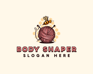 Honey Bee Yarn Ball Tailoring logo design