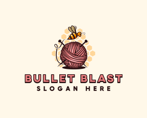 Honey Bee Yarn Ball Tailoring logo design