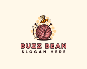 Honey Bee Yarn Ball Tailoring logo design