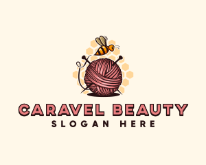 Honey Bee Yarn Ball Tailoring logo design