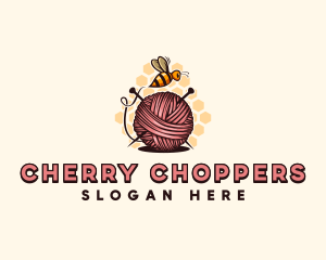 Honey Bee Yarn Ball Tailoring logo design