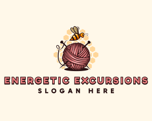 Honey Bee Yarn Ball Tailoring logo design