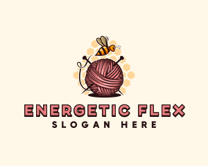 Honey Bee Yarn Ball Tailoring logo design