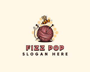 Honey Bee Yarn Ball Tailoring logo design