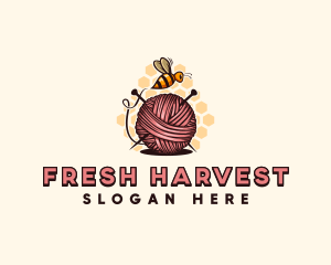 Honey Bee Yarn Ball Tailoring logo design