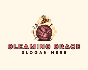 Honey Bee Yarn Ball Tailoring logo design