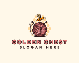 Honey Bee Yarn Ball Tailoring logo design