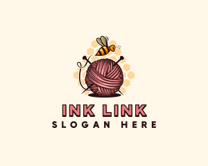 Honey Bee Yarn Ball Tailoring logo design