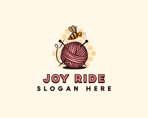 Honey Bee Yarn Ball Tailoring logo design