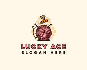 Honey Bee Yarn Ball Tailoring logo design