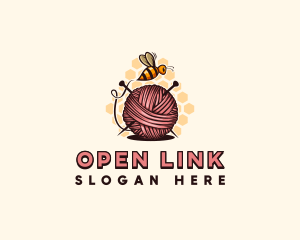 Honey Bee Yarn Ball Tailoring logo design