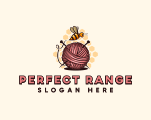 Honey Bee Yarn Ball Tailoring logo design