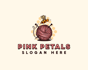 Honey Bee Yarn Ball Tailoring logo design