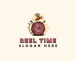 Honey Bee Yarn Ball Tailoring logo design