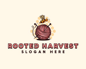 Honey Bee Yarn Ball Tailoring logo design