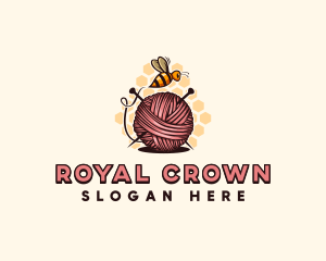 Honey Bee Yarn Ball Tailoring logo design