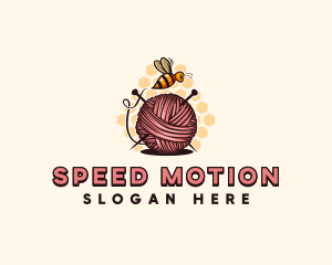 Honey Bee Yarn Ball Tailoring logo design