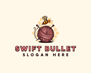 Honey Bee Yarn Ball Tailoring logo design