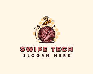 Honey Bee Yarn Ball Tailoring logo design