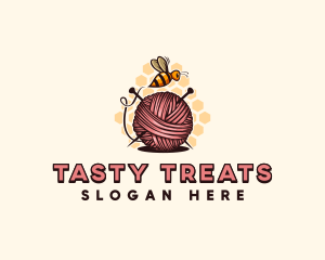 Honey Bee Yarn Ball Tailoring logo design