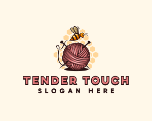 Honey Bee Yarn Ball Tailoring logo design