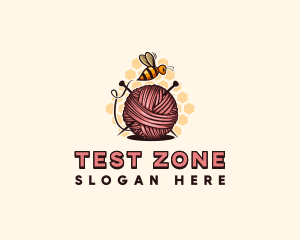 Honey Bee Yarn Ball Tailoring logo design