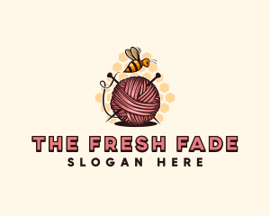 Honey Bee Yarn Ball Tailoring logo design