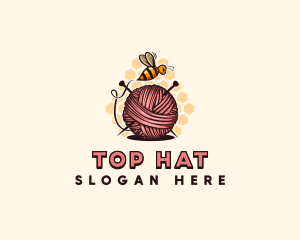 Honey Bee Yarn Ball Tailoring logo design