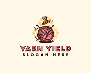 Honey Bee Yarn Ball Tailoring logo design