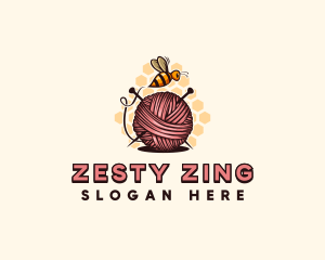 Honey Bee Yarn Ball Tailoring logo design