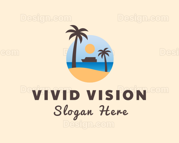 Tropical Beach Sand Logo