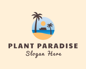 Tropical Beach Sand logo design