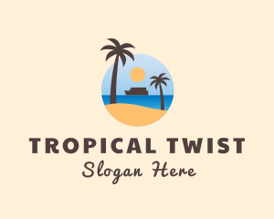 Tropical Beach Sand logo design