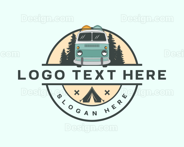 Hippie Camper Van Logo