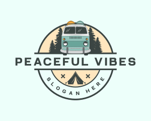 Hippie Camper Van logo design