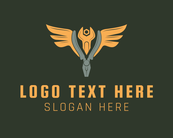 Winged Pliers Mechanic logo