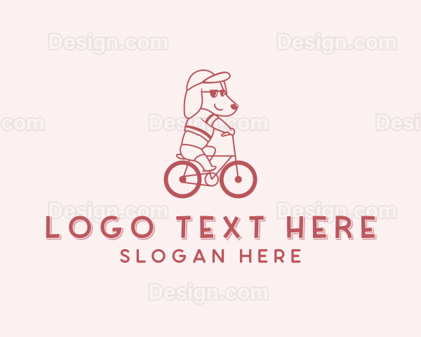 Biking Pet Dog Logo