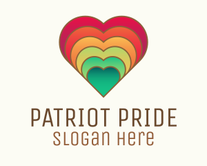 Pride Rainbow Heart logo design