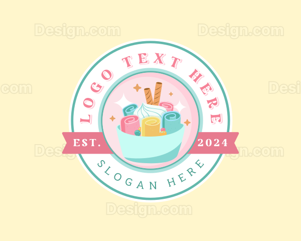 Ice Cream Gelato Dessert Logo