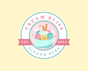 Ice Cream Gelato Dessert logo design