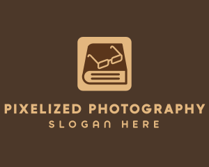 Reading Glasses Ebook Book logo design