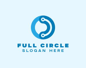 Digital Circuit Circle logo design