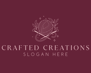 Weaving Crochet Yarn logo design