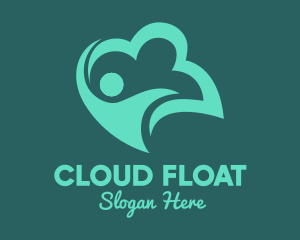 Green Human Cloud logo design