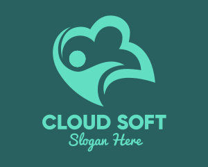 Green Human Cloud logo design