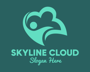 Green Human Cloud logo design