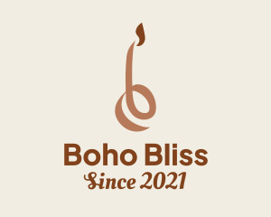 Boho Lighting Candle  logo design