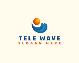 Tropical Sun Wave logo design