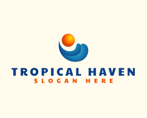 Tropical Sun Wave logo design